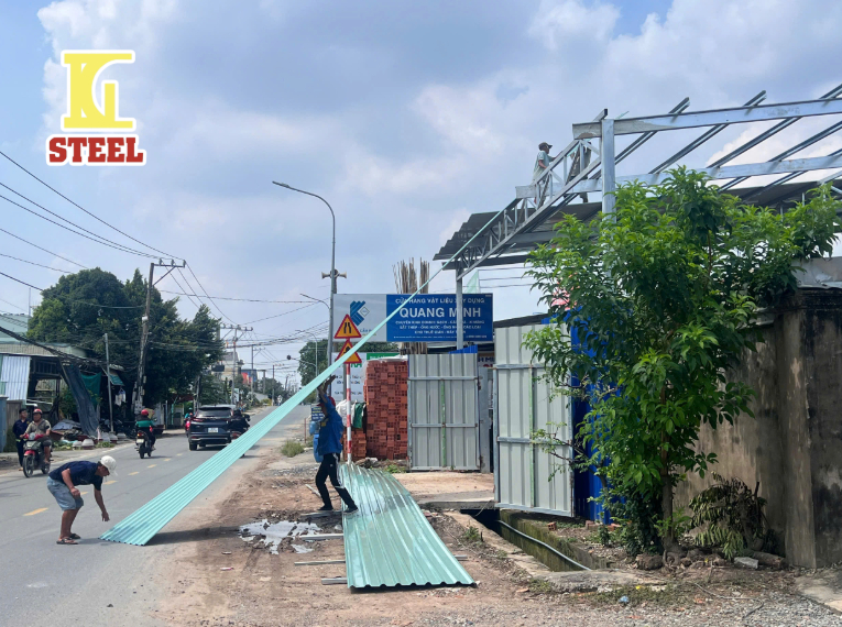 Mái lợp tôn xanh ngọc